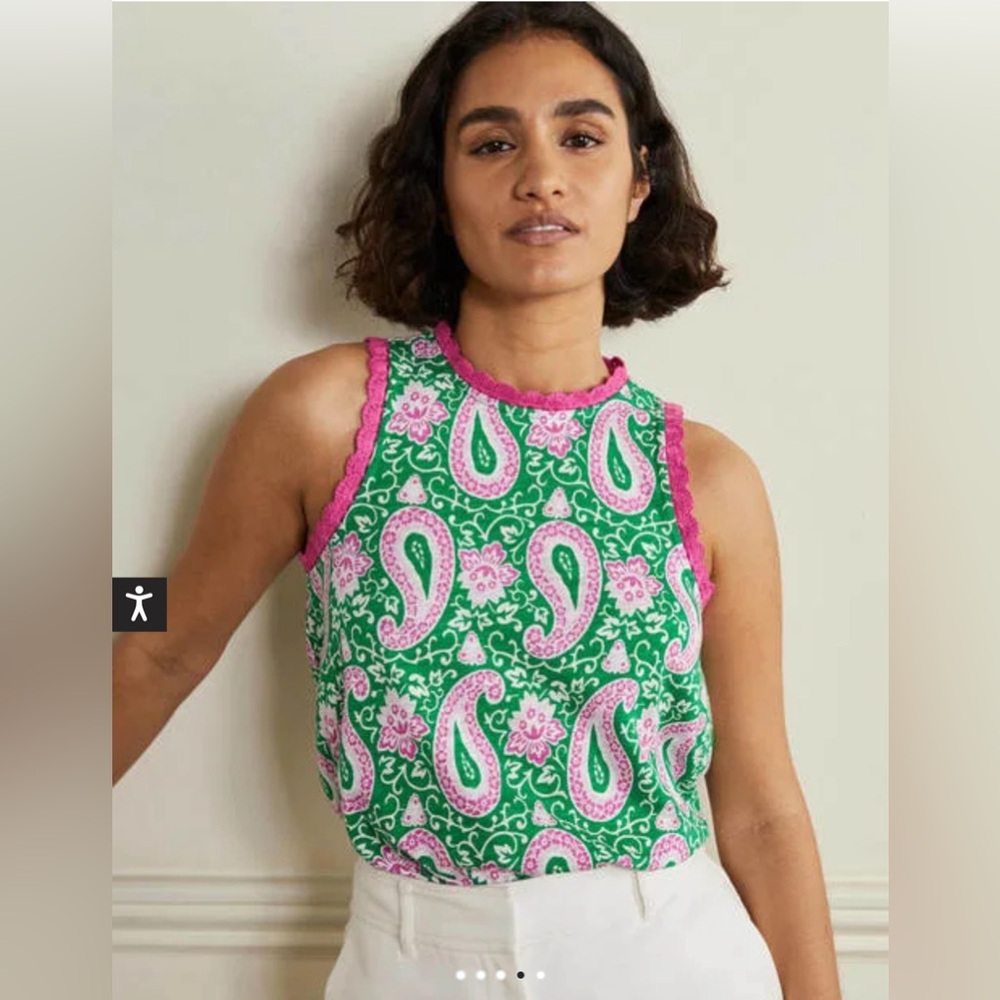 Boden cotton tank new with tags.  Size 6